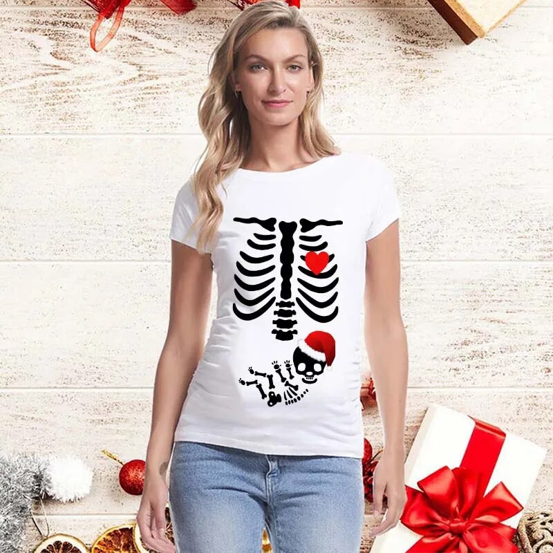 Božićna majica za trudnoću Smiješna nova majica s najavom trudnoće Baby on the Way Slatke božićne majice Najbolji božićni darovi