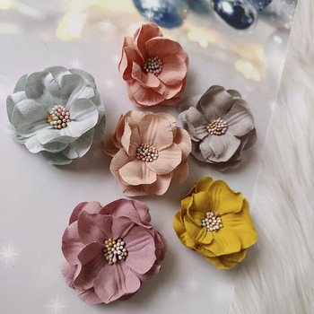 5 τμχ 6 εκ. ύφασμα καμέλια τεχνητά λουλούδια Χειροποίητα DIY Αξεσουάρ μαλλιών Ρούχα Καπέλα Παντόφλες Διακόσμηση