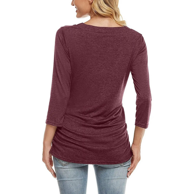 Europska i američka odjeća za trudnice Nova jednobojna majica za dojenje Odjeća za trudnice