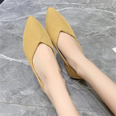 Zašiljene cipele s ravnim potplatom za žene s mekim potplatom i cipele s plitkim ustima za žene u velikoj veličini 43