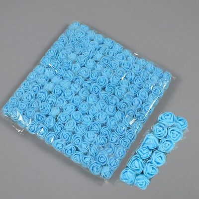 2cm 144Pcs Mini Cvjetne glave ruža PE pjena Umjetni cvijet ruže za DIY obrt lažne cvjetne dekoracije za vjenčanje/dom