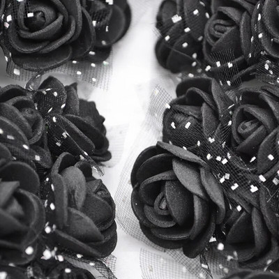 2cm 144Pcs Mini Cvjetne glave ruža PE pjena Umjetni cvijet ruže za DIY obrt lažne cvjetne dekoracije za vjenčanje/dom