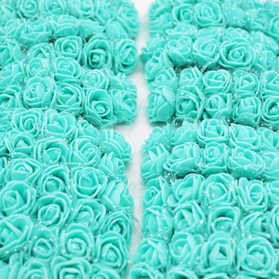 2cm 144Pcs Mini Cvjetne glave ruža PE pjena Umjetni cvijet ruže za DIY obrt lažne cvjetne dekoracije za vjenčanje/dom