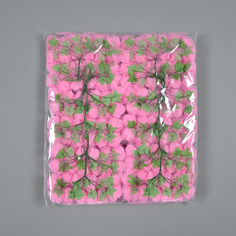 2cm 144Pcs Mini Cvjetne glave ruža PE pjena Umjetni cvijet ruže za DIY obrt lažne cvjetne dekoracije za vjenčanje/dom