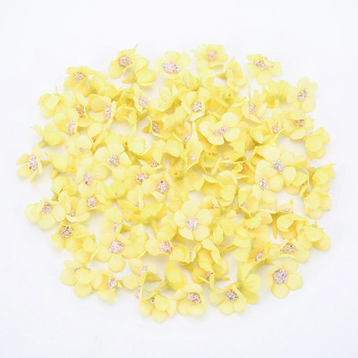 50 kom. Mini svileni ukras od tratinčica, umjetno cvijeće, 2 cm, lažno cvijeće za uređenje doma, vjenčani ukras, DIY vijenac, cvijeće