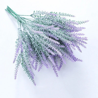 Ljubičasta Provansa Lavanda Umjetno cvijeće Vjenčani buket mladenki Diy Dekoracija doma Zrno Božić Plastična lažna biljka