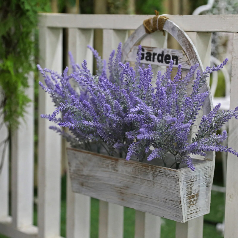 Ljubičasta Provansa Lavanda Umjetno cvijeće Vjenčani buket mladenki Diy Dekoracija doma Zrno Božić Plastična lažna biljka