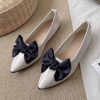 Άνοιξη Φθινόπωρο Νέα Μόδα Πολυτελείας Γυναικεία Απαλά Flat Flat Butterfly Knot Μπαλαρίνες Μεγάλο Μέγεθος Χαμηλά Τακούνια Σχεδιαστικά Παπούτσια 4262