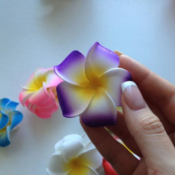 10 τεμ/παρτίδα 5-9cm Χαβάης Frangipani PE Αφρός Τεχνητό λουλούδι DIY Κεφαλή στεφάνι Λουλούδια Διακόσμηση γάμου Προμήθειες για πάρτι