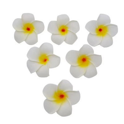 10gab/partija 5-9cm Havaju frangipani PE putu mākslīgie ziedi DIY vainags galvassegas Ziedi kāzu dekorēšanai ballīšu piederumi