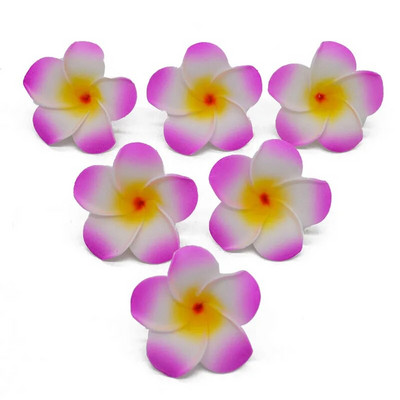 10gab/partija 5-9cm Havaju frangipani PE putu mākslīgie ziedi DIY vainags galvassegas Ziedi kāzu dekorēšanai ballīšu piederumi