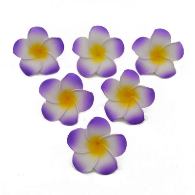 10gab/partija 5-9cm Havaju frangipani PE putu mākslīgie ziedi DIY vainags galvassegas Ziedi kāzu dekorēšanai ballīšu piederumi