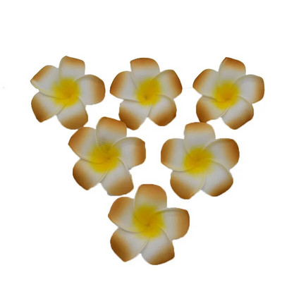 10gab/partija 5-9cm Havaju frangipani PE putu mākslīgie ziedi DIY vainags galvassegas Ziedi kāzu dekorēšanai ballīšu piederumi