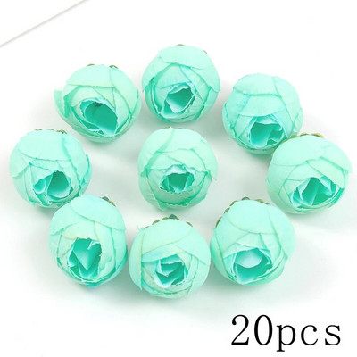 Capete de flori artificiale de trandafir verde, flori false de mătase pentru decorarea interioară, nuntă, decorare, bricolaj, coroană, accesoriu cadou