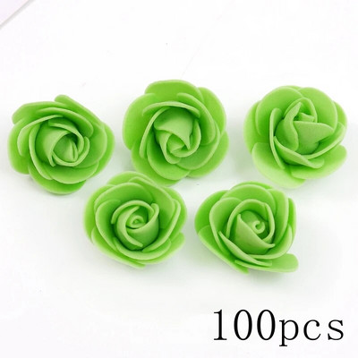Capete de flori artificiale de trandafir verde, flori false de mătase pentru decorarea interioară, nuntă, decorare, bricolaj, coroană, accesoriu cadou