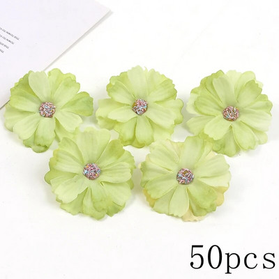 Capete de flori artificiale de trandafir verde, flori false de mătase pentru decorarea interioară, nuntă, decorare, bricolaj, coroană, accesoriu cadou