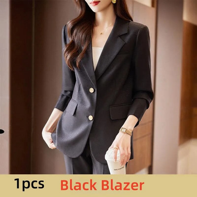 Ženska odijela Jesen 2023. Novo ležerno zeleno plavo kaki crni uski sako + kompleti hlača Svečana radna odjeća za uredske dame Poslovno odijelo