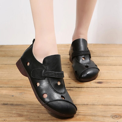 Jaunums Retro sieviešu plakanie apavi Modes, apaļi pirksti Slip on Sieviešu rudens apavi Zemi papēži Botas sieviešu pu ādas apavi