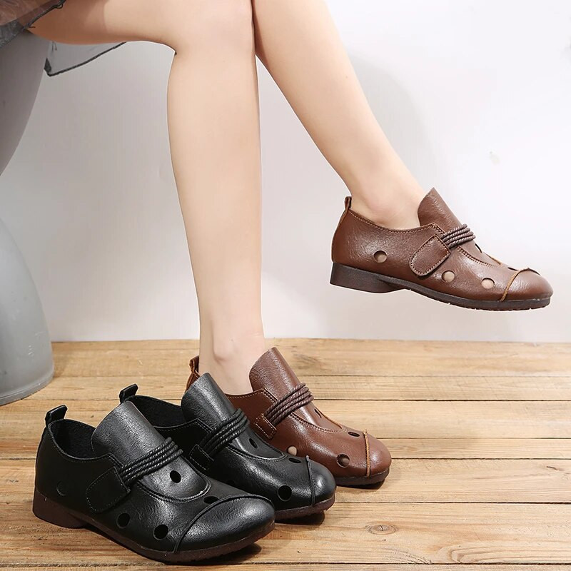 Novopristigle retro ženske ravne cipele Modne ženske jesenske cipele s okruglim prstima Botas cipele s niskim petama Ženske cipele od pu kože