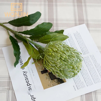 Simulirani veliki jastučić za igle Cvjetni svileni kralj Protea DIY cvjetni aranžman Kućna zabava Svadbeni stol Cvjetni ukras