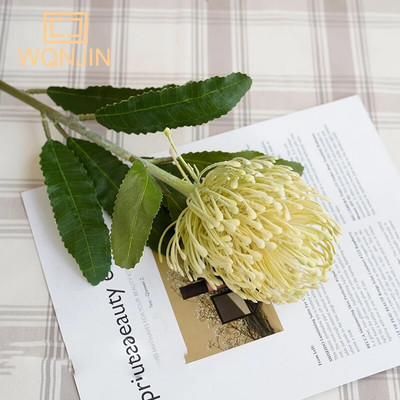 Simulirani veliki jastučić za igle Cvjetni svileni kralj Protea DIY cvjetni aranžman Kućna zabava Svadbeni stol Cvjetni ukras