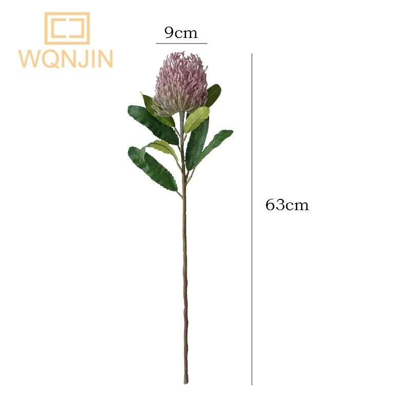 Simulirani veliki jastučić za igle Cvjetni svileni kralj Protea DIY cvjetni aranžman Kućna zabava Svadbeni stol Cvjetni ukras