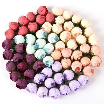 10 τμχ 3 εκ. Νέο τεχνητό λουλούδι Silk Rose Head for Wedding party Διακόσμηση σπιτιού DIY γιρλάντα λεύκωμα δώρου BoxCraft Fake Flower