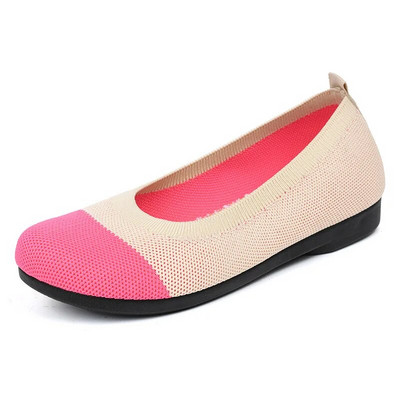 Sieviešu laivu apavi 2023. gada jauktās krāsās, sieviešu apavi ar sietu, sekli plakanie, elpojoši, plakanie apavi, uzvelkami, apaļi purngals