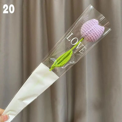 1 vnt. Megztų gėlių puokštė Netikros saulėgrąžos saulėgrąžos tulpės Dirbtinės gėlės vestuvių dekoravimas Rankomis austi mezginiai gėlės namų dekoras