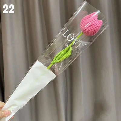 1 vnt. Megztų gėlių puokštė Netikros saulėgrąžos saulėgrąžos tulpės Dirbtinės gėlės vestuvių dekoravimas Rankomis austi mezginiai gėlės namų dekoras