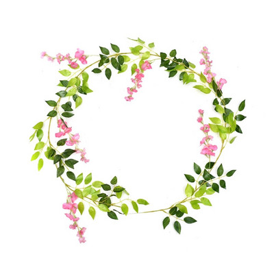 6,6Ft/db Művirág Selyem Wisteria Garland Mesterséges Wisteria Szőlő Rattan Selyem Lógó Virág Otthoni Kertbe Kültéri