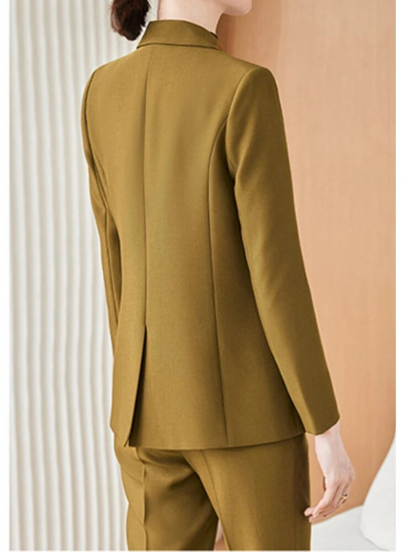 Vintage ženski blejzer odijelo s hlačama Svečano modno odijelo Jakne Pencil Pantalon 2 komada Žensko elegantno uredsko poslovno odijelo s hlačama