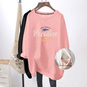 Haljina za dojenje, Majica s dugim rukavima za trudnice, široka, srednje dužine, dnevna ležerna haljina za trudnice, Odjeća za dojenje