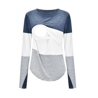 Sieviešu Grūtnieču Apģērbs Grūtniecība Zīdīšanas T-krekls 2021 Rudens ar garām piedurknēm Ikdienišķa brīva barošana T-krekli Grūtnieču krekli