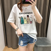 Egyszínű nyári póló terhes nőknek, viselet 95% pamut rövid ujjú pólók kismama ruhák nagykereskedelme 3931P