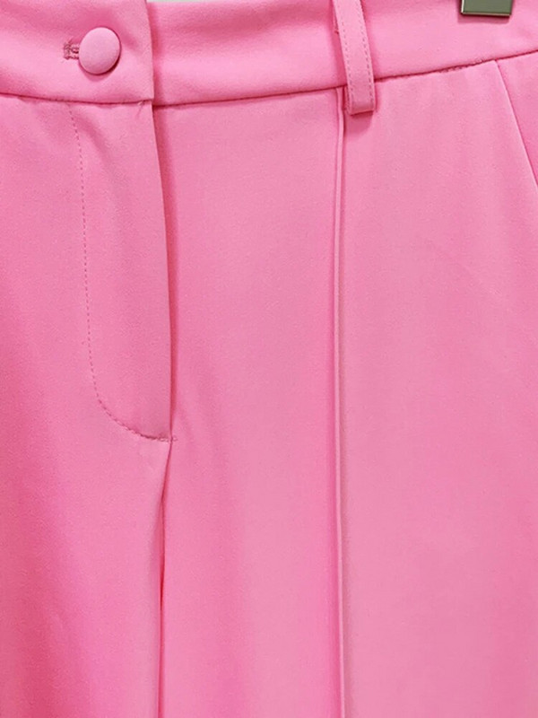 Naiste bleiserülikonnad sügistalv moe pikkade varrukatega bleiserid ja püksid, kontorinaised, kvaliteetsed pliiatsiga pükskostüümid, roosa