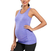 Nove majice bez rukava za trudnice 2022. Ženske trudničke majice bez rukava s bočnim naborima, ležerna odjeća za trudnice, majice, majice, donje rublje za spavanje