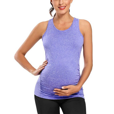 Nove majice bez rukava za trudnice 2022. Ženske trudničke majice bez rukava s bočnim naborima, ležerna odjeća za trudnice, majice, majice, donje rublje za spavanje