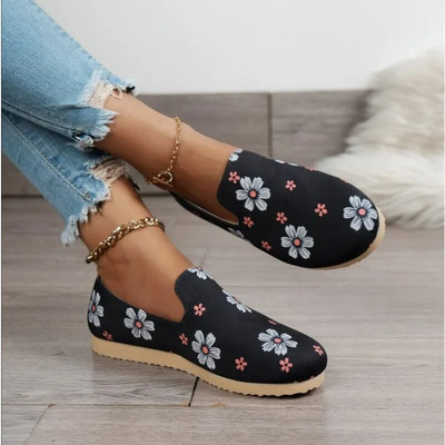 Modne ženske cipele s platformom Novi tiskani vez Ležerne cipele na vezanje Neklizajuće ženske tenisice Niske vulkanizirane cipele