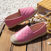 2023. g. Jauni slinki apavi Espadrilles Sieviešu ikdienišķa, apaļa purngala slīdēšana uz slaidiem, stepēti balti PU ādas sieviešu plakani zvejnieku apavi