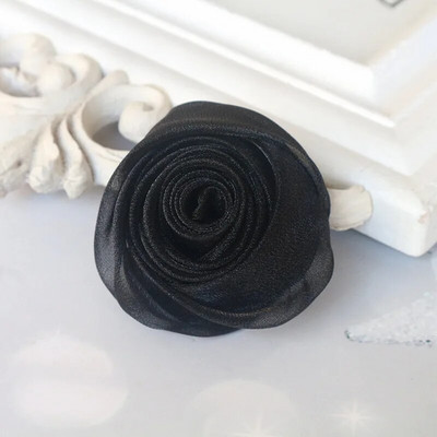 5 KOM 4,5 CM Ručno rađena organza šifonska tkanina DIY Pokrivala za glavu s cvijetom ruže Šešir Haljina Odjeća Ukrasi Dodaci za kosu