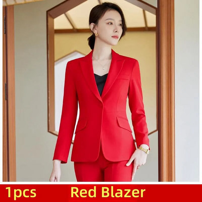 Elegantna ženska odijela Jesen 2023. Crveni crni blejzer Hlače Suknje Komplet od 3 komada Svečana radna odjeća za uredske dame Poslovni setovi