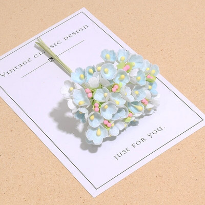 8kom/1 hrpa Mini papirnata ruža Lažni buket cvijeća Vjenčana dekoracija Umjetno cvijeće DIY Scrapbooking