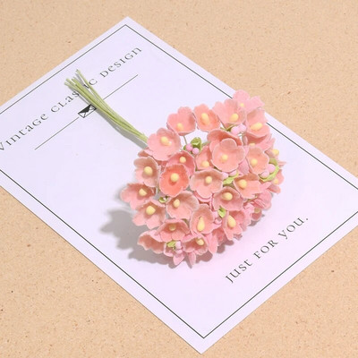 8kom/1 hrpa Mini papirnata ruža Lažni buket cvijeća Vjenčana dekoracija Umjetno cvijeće DIY Scrapbooking