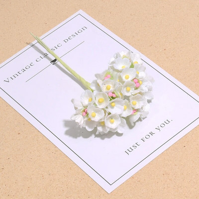 8kom/1 hrpa Mini papirnata ruža Lažni buket cvijeća Vjenčana dekoracija Umjetno cvijeće DIY Scrapbooking