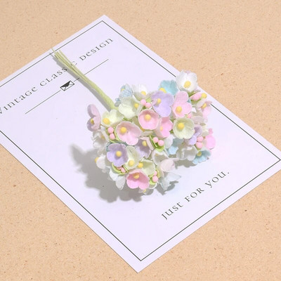 8kom/1 hrpa Mini papirnata ruža Lažni buket cvijeća Vjenčana dekoracija Umjetno cvijeće DIY Scrapbooking