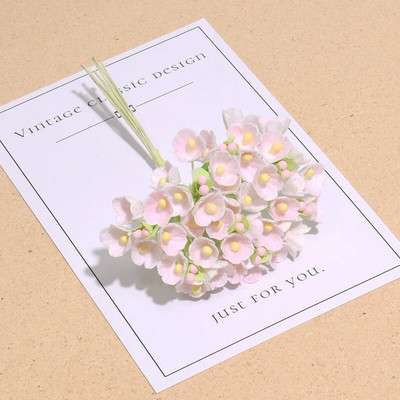 8kom/1 hrpa Mini papirnata ruža Lažni buket cvijeća Vjenčana dekoracija Umjetno cvijeće DIY Scrapbooking