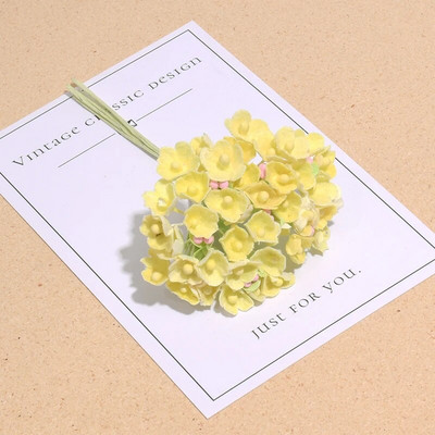 8kom/1 hrpa Mini papirnata ruža Lažni buket cvijeća Vjenčana dekoracija Umjetno cvijeće DIY Scrapbooking