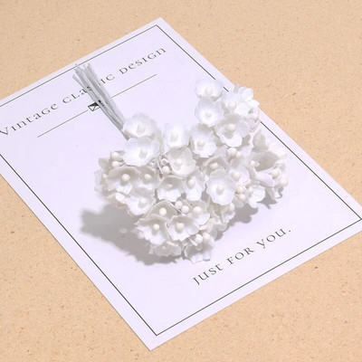 8kom/1 hrpa Mini papirnata ruža Lažni buket cvijeća Vjenčana dekoracija Umjetno cvijeće DIY Scrapbooking