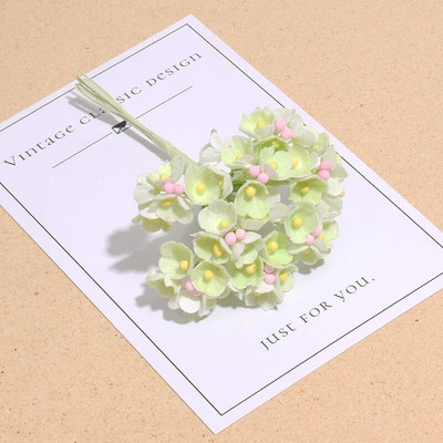 8kom/1 hrpa Mini papirnata ruža Lažni buket cvijeća Vjenčana dekoracija Umjetno cvijeće DIY Scrapbooking